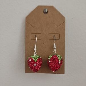 Strawberry Rhinestone Earrings